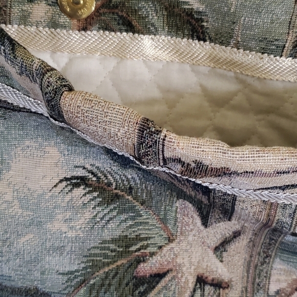 Tapestry Beach Palm Tree Star Fish Tote Bag - Picture 7 of 8